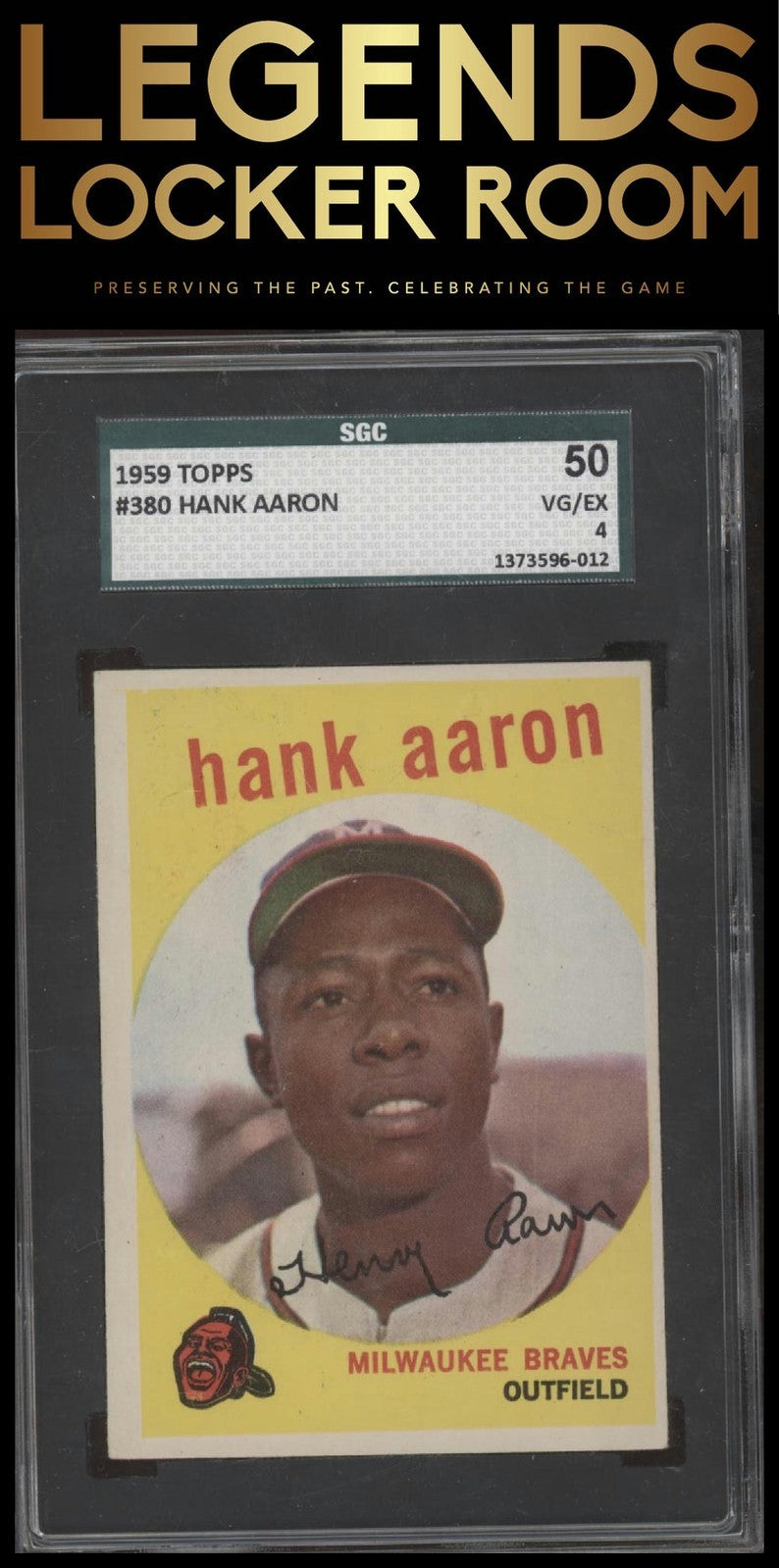 1959 Topps #380 Hank Aaron SGC 4