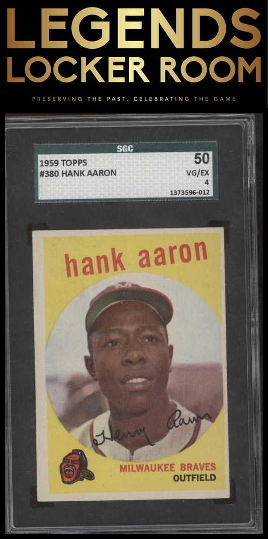 1959 Topps #380 Hank Aaron SGC 4