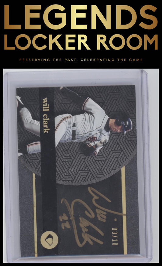 2024 Topps Diamond Icons Will Clark Black Polychromatink Black Gold Ink #/10