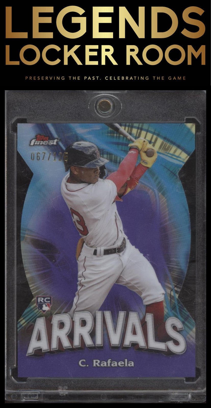 2024 Finest #A-9 Ceddanne Rafaela Arrivals Purple Refractors #/125