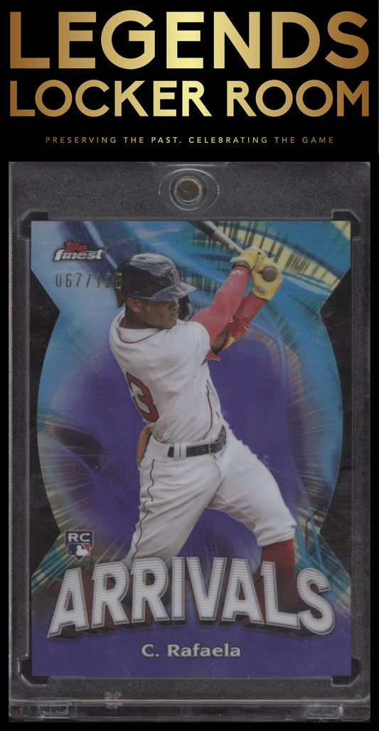 2024 Finest #A-9 Ceddanne Rafaela Arrivals Purple Refractors #/125