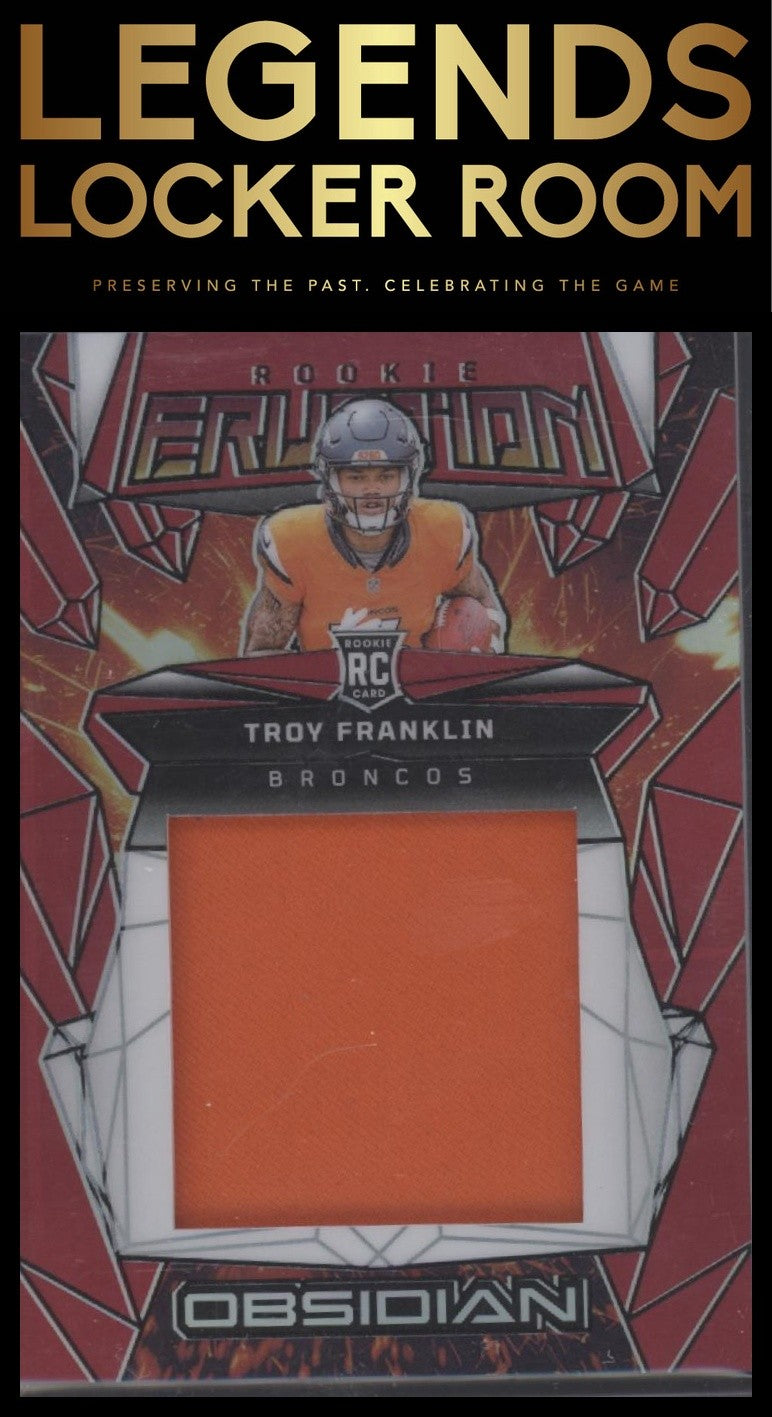 2024 Panini Obsidian - Rookie Eruption Materials Red #46 Troy Franklin #/75