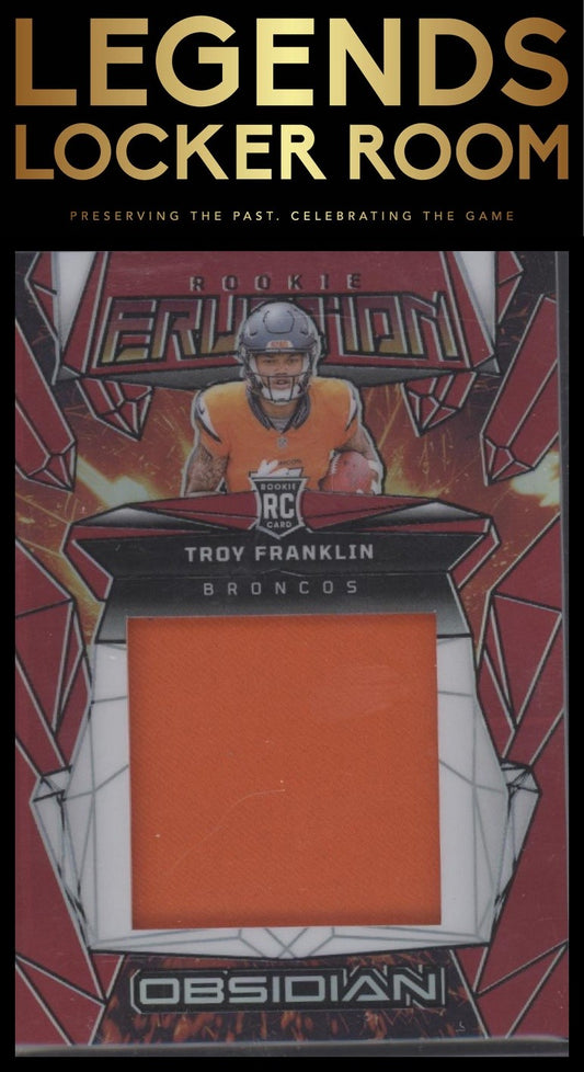 2024 Panini Obsidian - Rookie Eruption Materials Red #46 Troy Franklin #/75