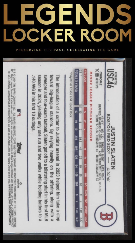 2024 Topps Chrome Update #USC46 Justin Slaten Refractors