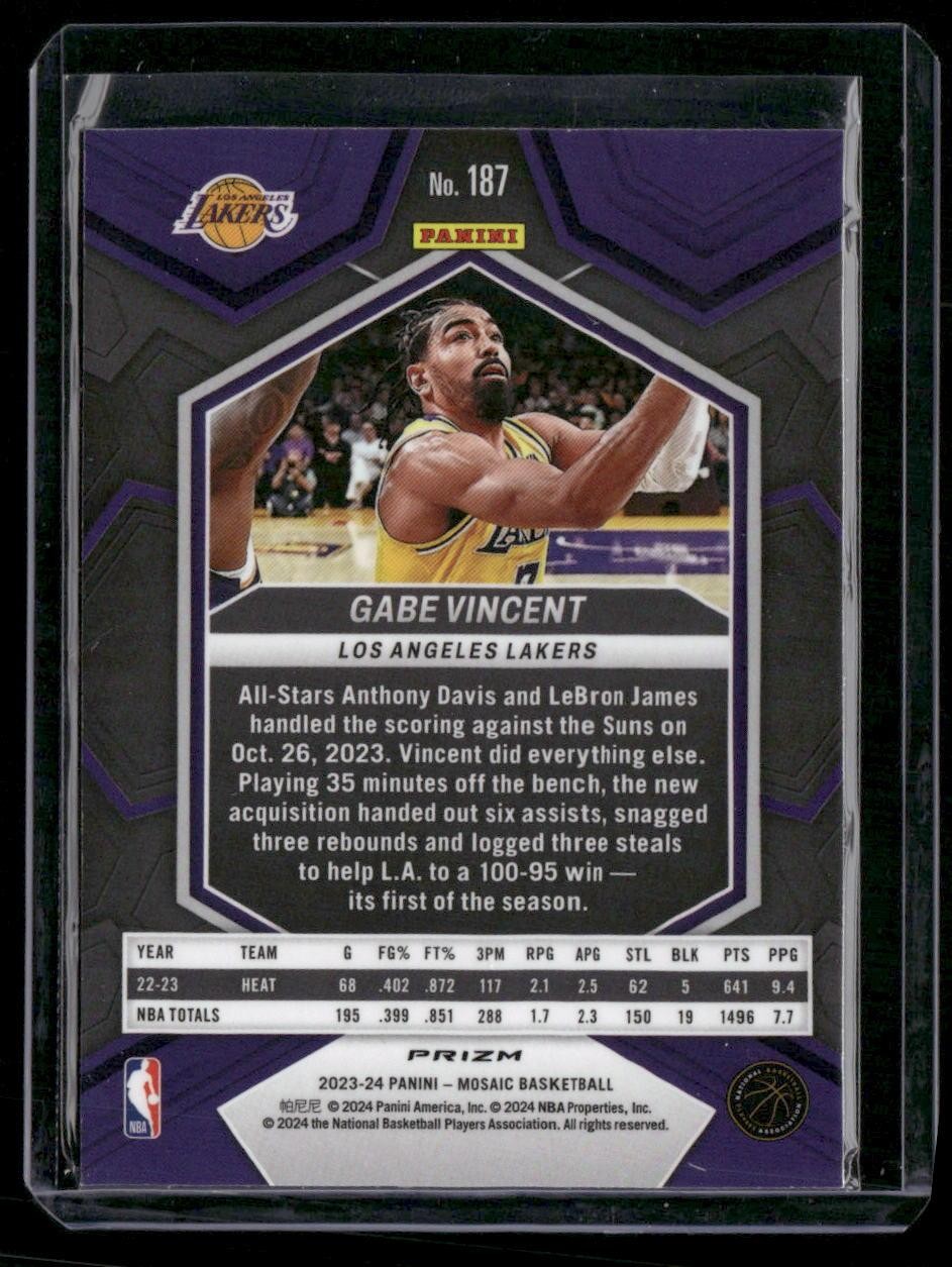 2023-24 Panini Mosaic #187 Gabe Vincent Green