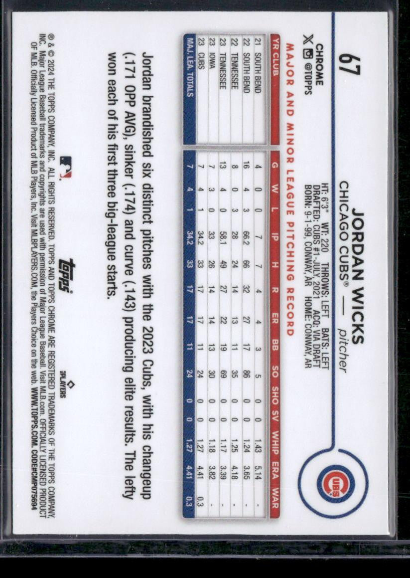 2024 Topps Chrome #67 Jordan Wicks