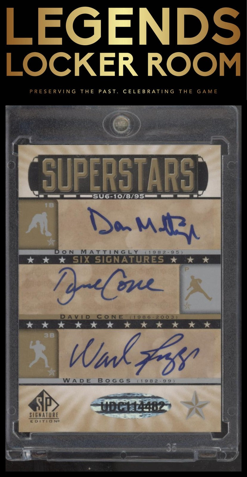 2012 SP Signatures Boggs/Buhner/Cone/Griffey, Jr./Martinez /Mattingly