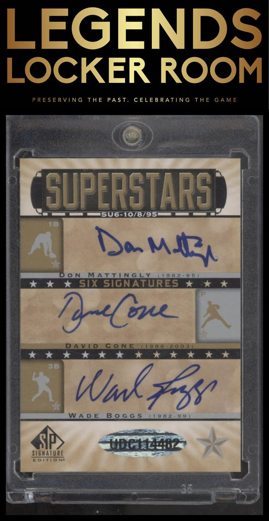 2012 SP Signatures Boggs/Buhner/Cone/Griffey, Jr./Martinez /Mattingly