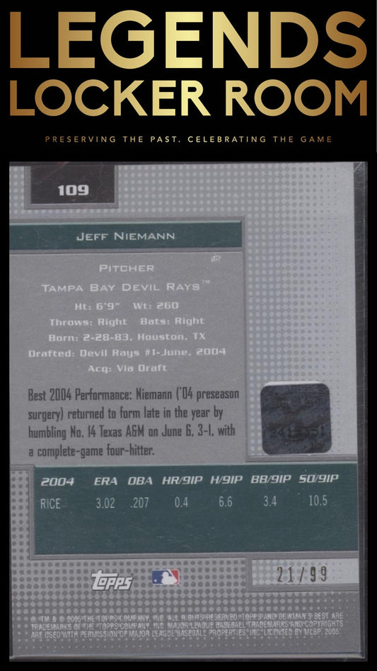 2005 Bowman's Best #109 Jeff Niemann Silver #/99
