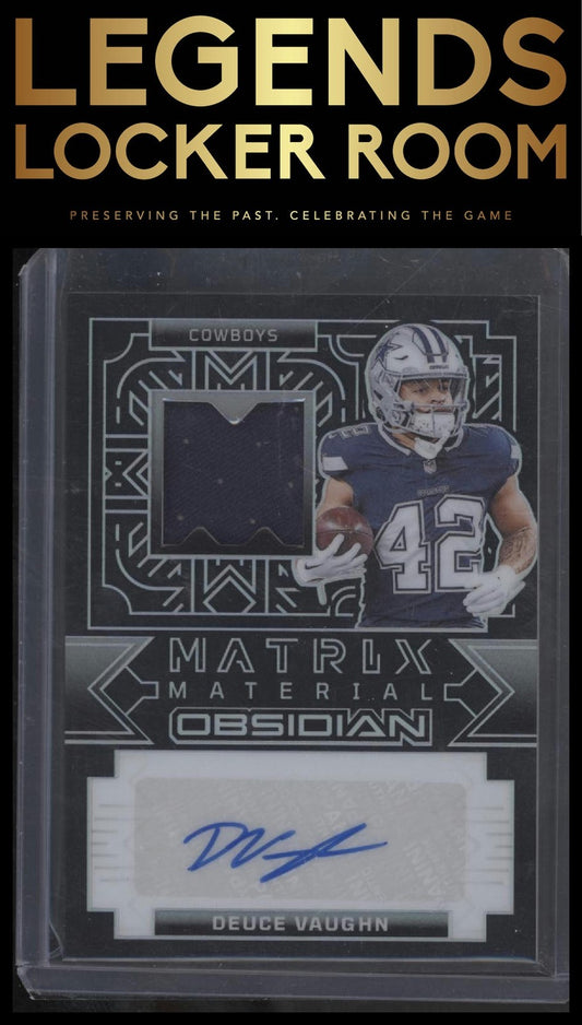 2024 Panini Obsidian - Matrix Material Autographs #11 Deuce Vaughn #/299