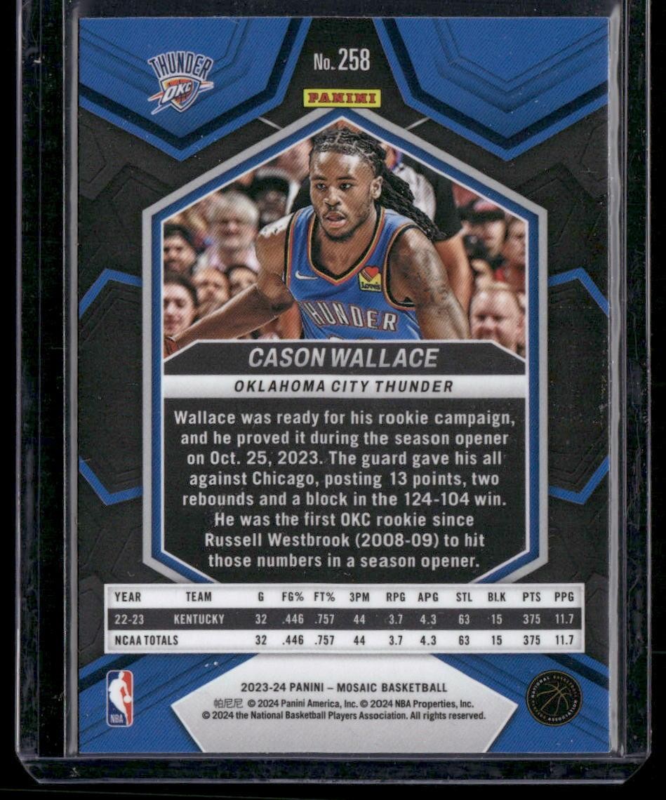 2023-24 Panini Mosaic #258 Cason Wallace