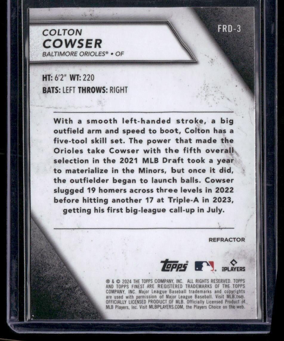 2024 Finest #FRD-3 Colton Cowser Finest Rookies Design Variations Refractor