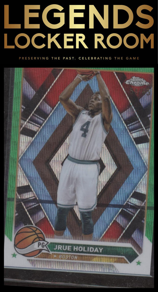 2023-24 Topps Chrome #12 Jrue Holiday Green Wave Refractors #/65