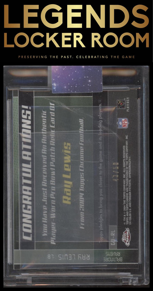 2004 Topps Chrome #GB-RL Ray Lewis Gridiron Badges Jerseys #/50