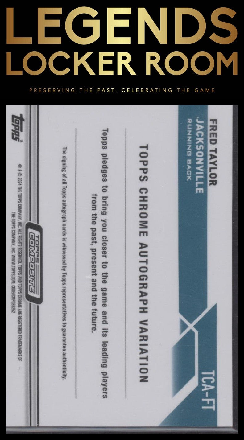 2023 Topps Composite Fred Taylor Topps Chrome Auto Gold Refractor #/50