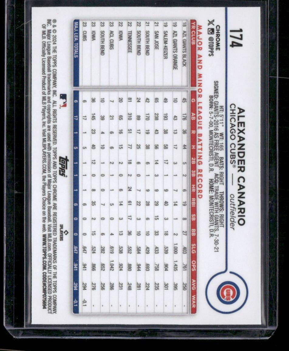 2024 Topps Chrome #174 Alexander Canario