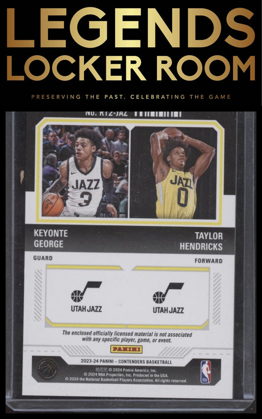 2023-24 Panini Contenders Taylor Hendricks / Keyonte George Rookie Dual Swatches