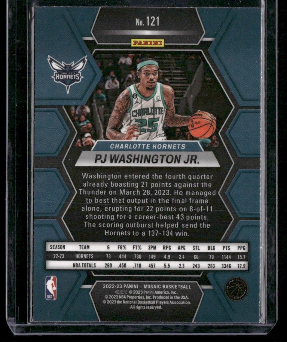 2022-23 Panini Mosaic #121 PJ Washington Jr.
