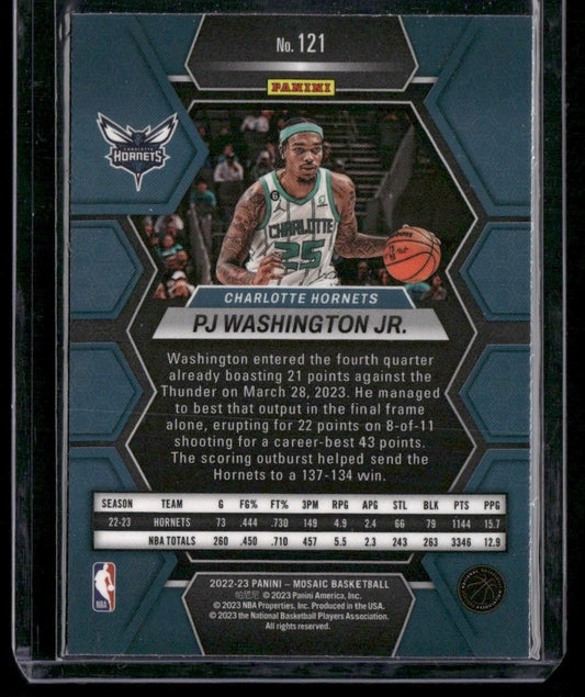 2022-23 Panini Mosaic #121 PJ Washington Jr.