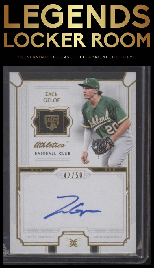 2024 Topps Definitive Collection Zack Gelof Definitive Rookie Auto /50