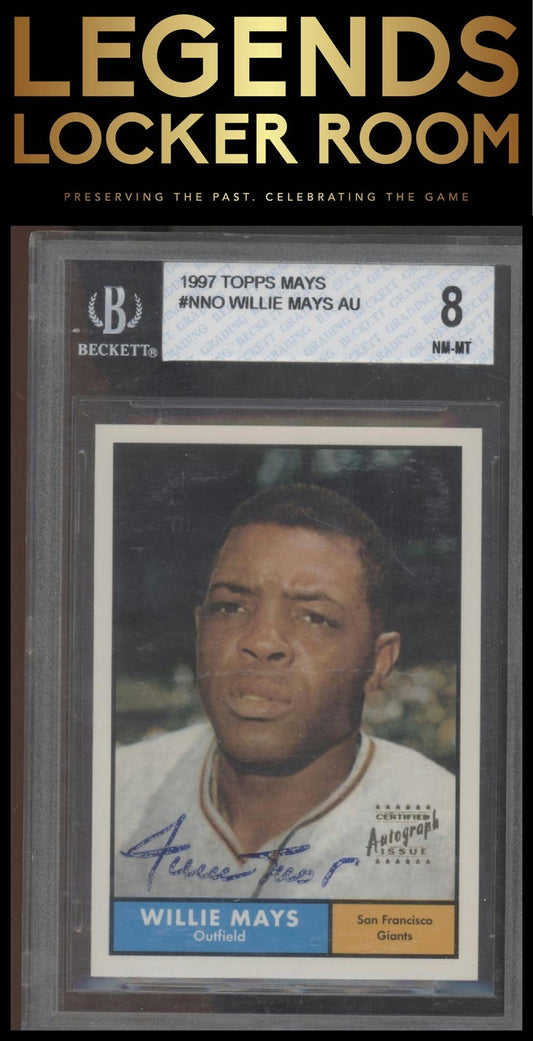 1997 Topps #NNO Willie Mays Willie Mays Auto BGS 8