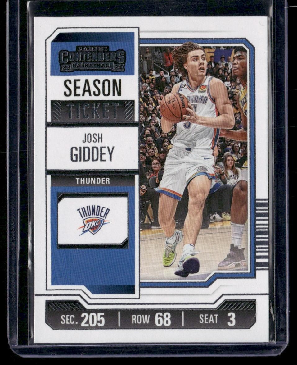 2023-24 Panini Contenders #8 Josh Giddey Season Ticket Retail