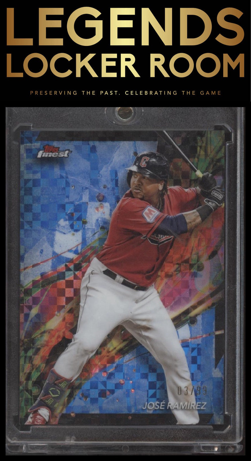 2024 Finest #39 José Ramírez Blue Checkerboard Refractors #/99