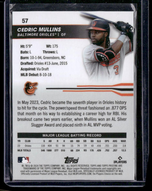 2024 Topps Pristine #57 Cedric Mullins