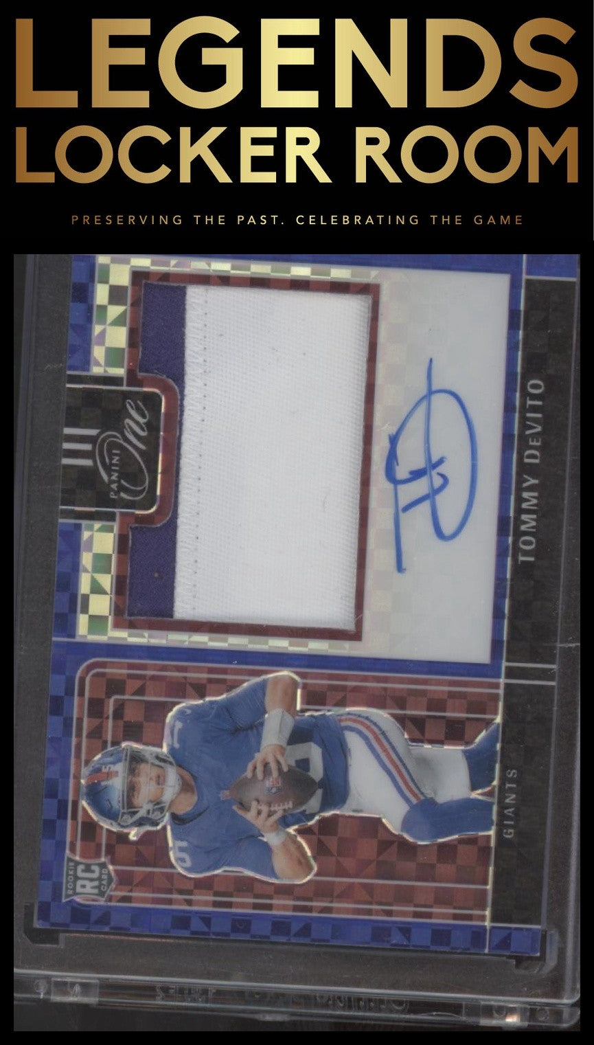 2023 Panini One #325 Tommy DeVito Auto Blue 75/75 Bookend!
