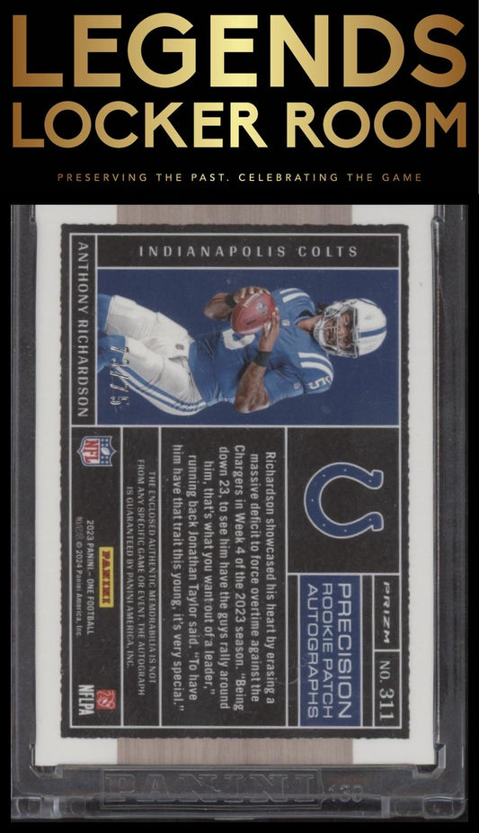 2023 Panini One #311 Anthony Richardson Blue #/75