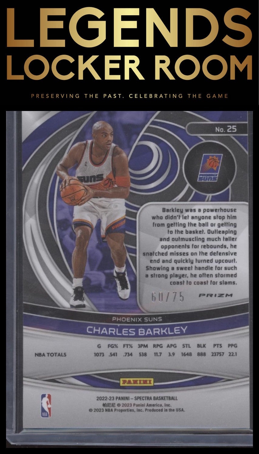 2022-23 Panini Spectra #25 Charles Barkley Asia Red and Yellow #/75