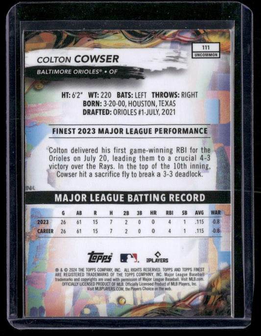 2024 Finest #111 Colton Cowser