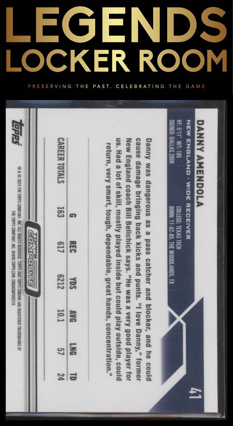 2023 Topps Composite #41 Danny Amendola Topps Chrome Purple Refractor #/275