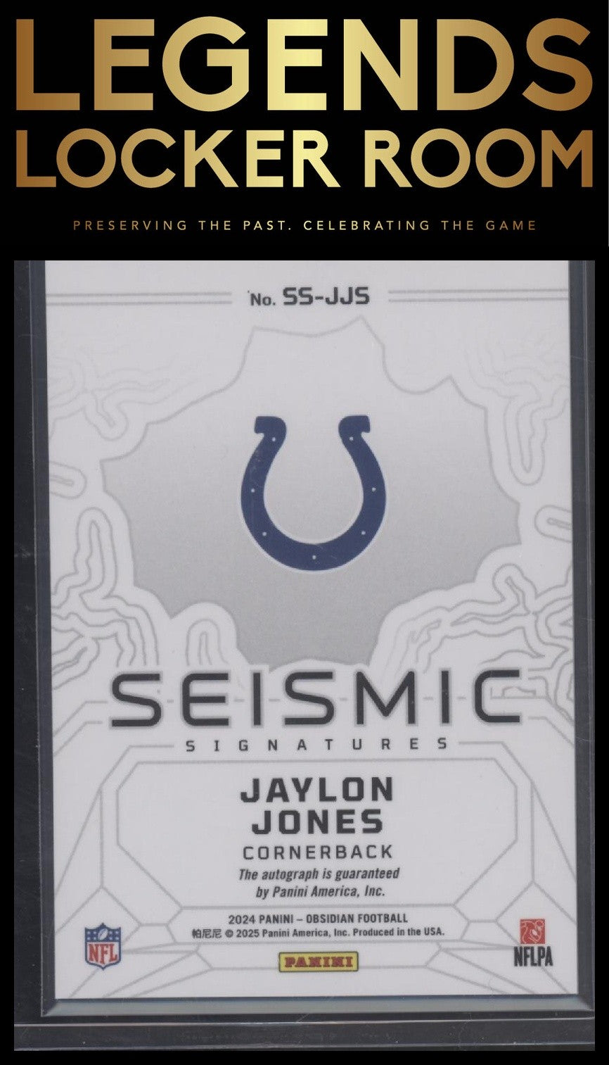 2024 Panini Obsidian - Seismic Signatures #SS-JJS Jaylon Jones