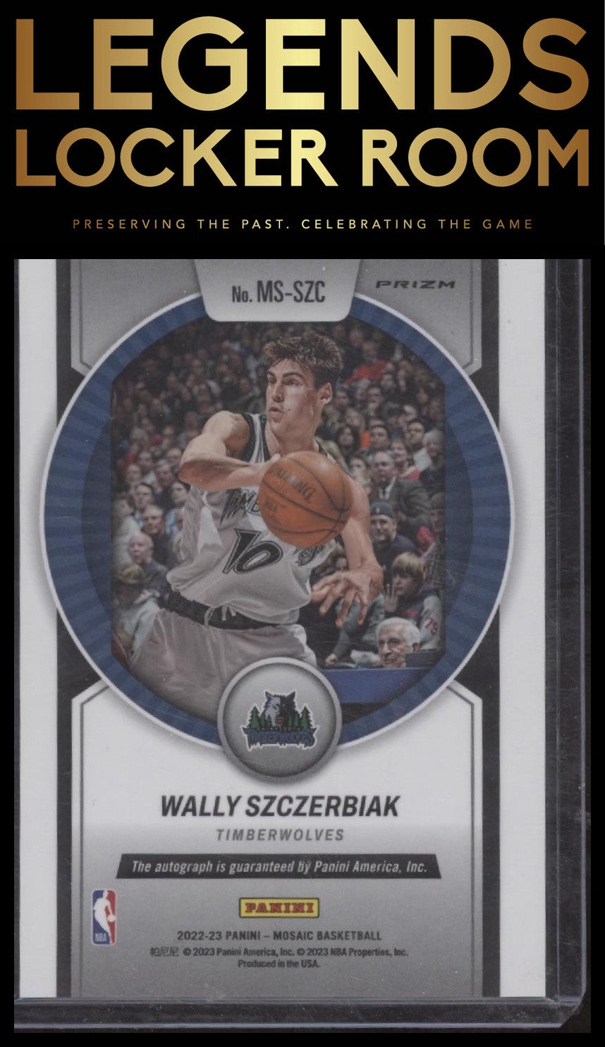 2022-23 Panini Mosaic #MS-SZC Wally Szczerbiak Scripts – Legends Locker ...