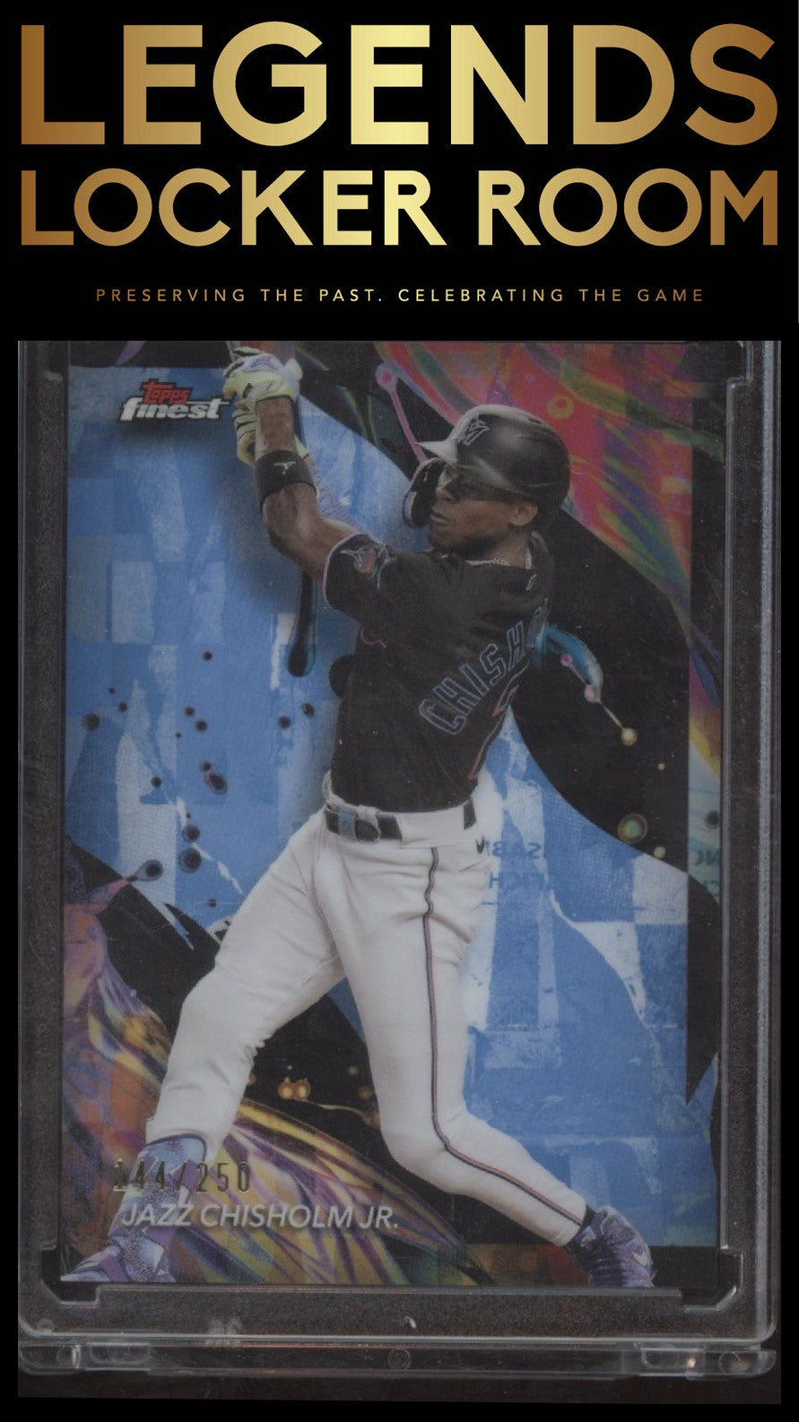 2024 Finest #108 Jazz Chisholm Jr. Sky Blue Refractors #/250