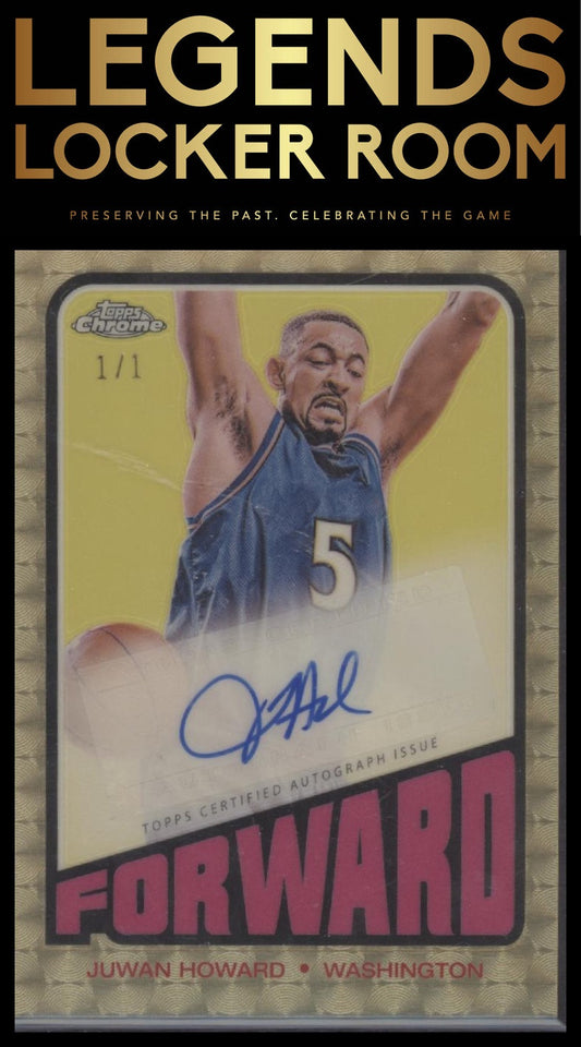 2023-24 Topps Chrome Sapphire Juwan Howard 1972 Topps Auto Padparadscha #/1