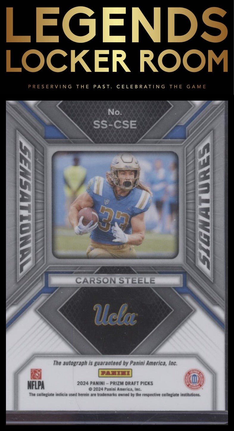 2024 Panini Prizm Draft Picks #SS-CSE Carson Steele Sensational Signatures