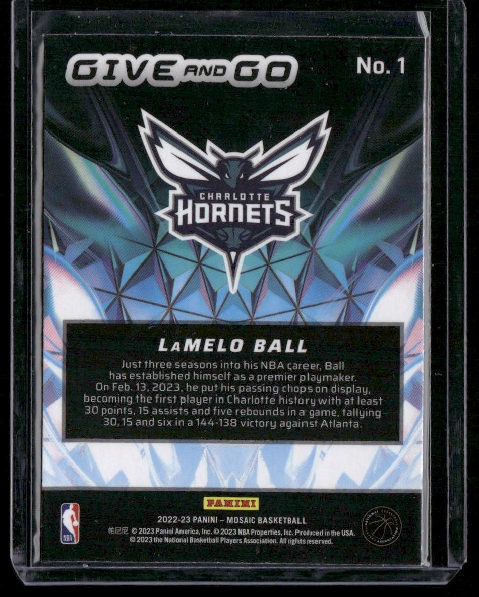 2022-23 Panini Mosaic #1 LaMelo Ball Give and Go