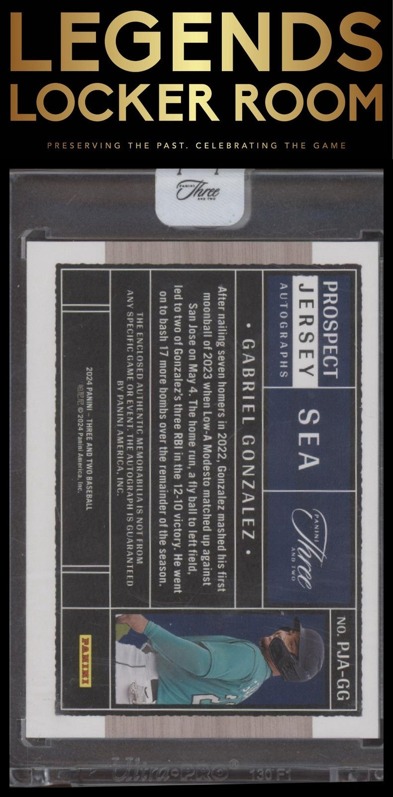 2024 Panini Three and Two Gabriel Gonzalez Prospect Jersey Auto /99