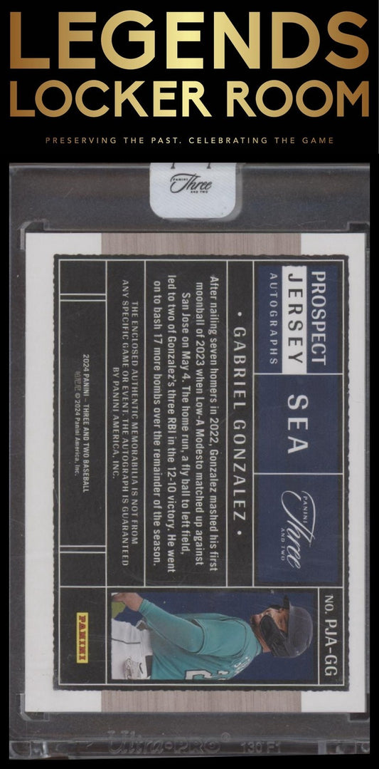 2024 Panini Three and Two Gabriel Gonzalez Prospect Jersey Auto /99