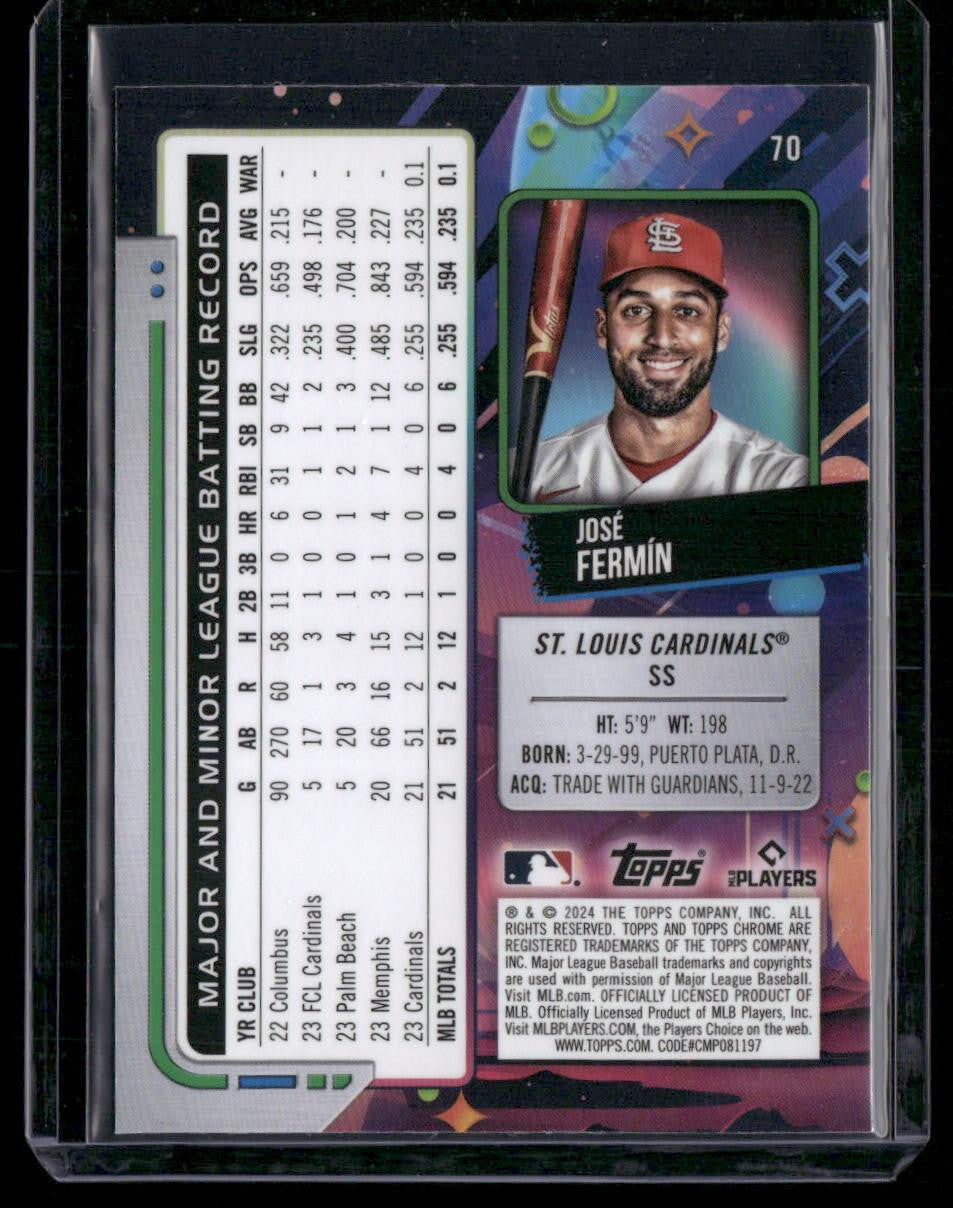 2024 Topps Chrome Cosmic #70 Jose Fermin