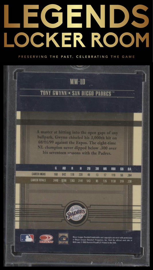 2005 Donruss Signature Tony Gwynn Milestone Marks Auto Material Combo