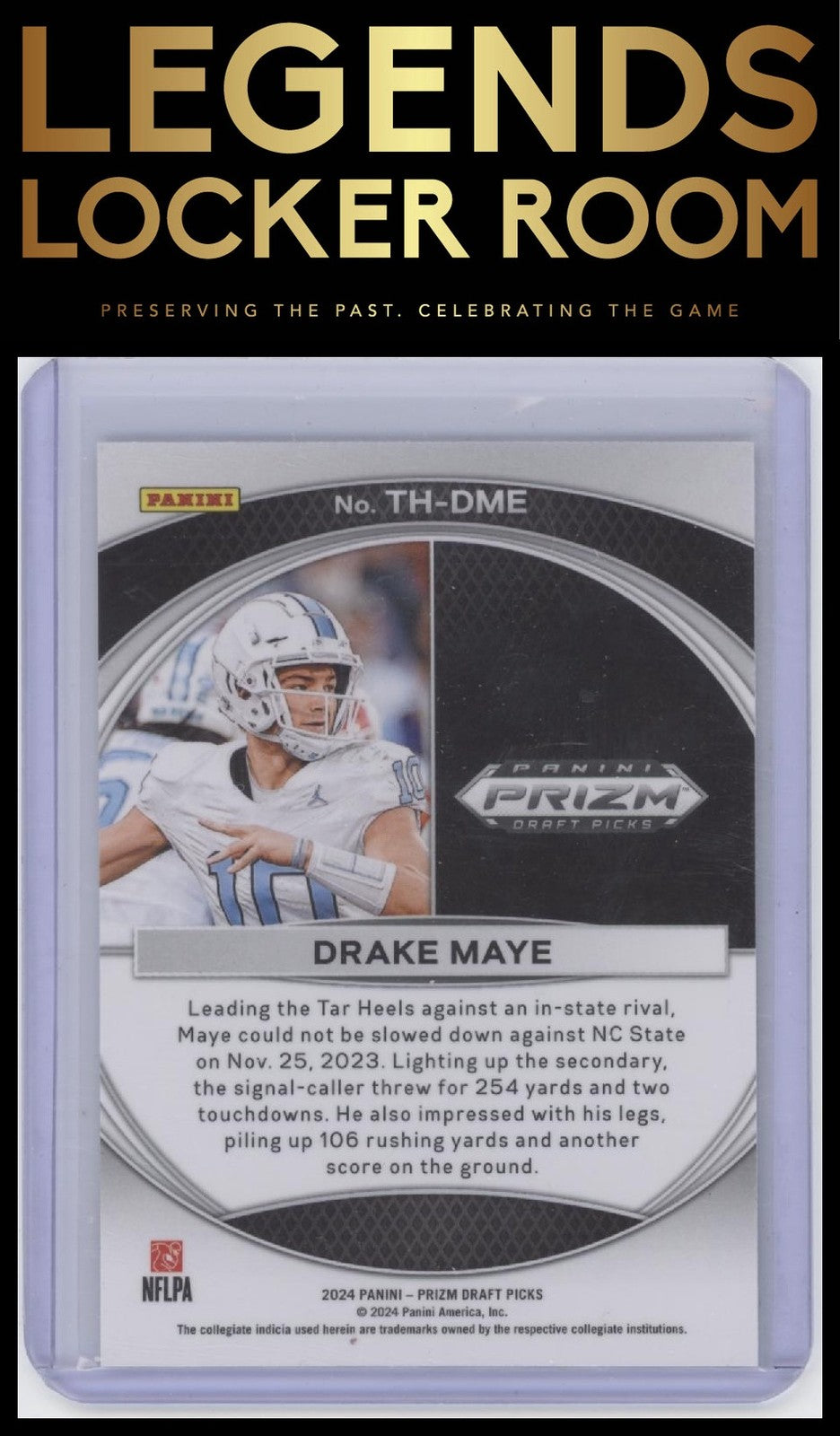 2024 Panini Prizm Draft Picks #TH-DME Drake Maye Trophy Hunting