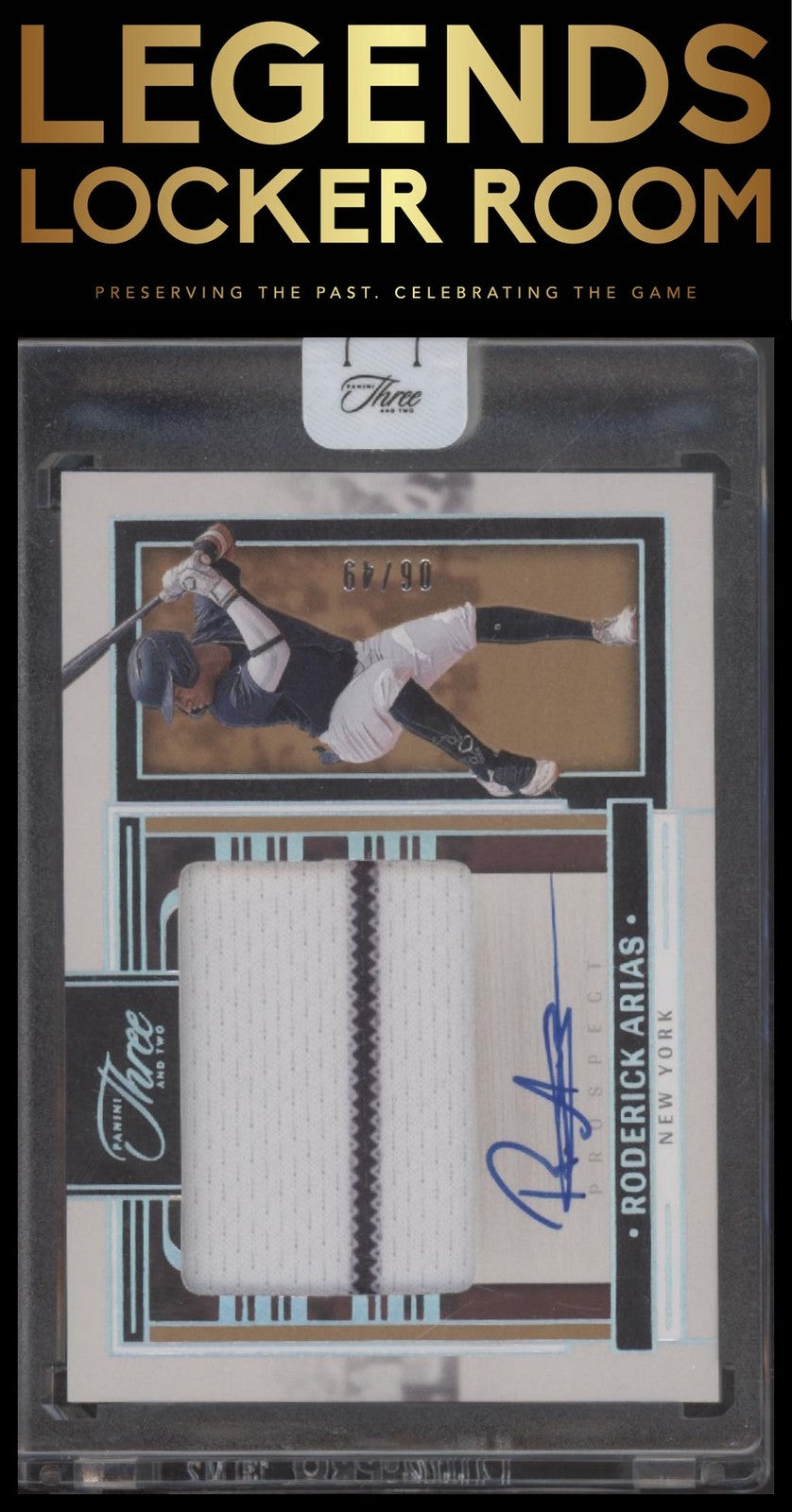 2024 Roderick Arias Panini Three And Two Prospect Jersey Autograph /49