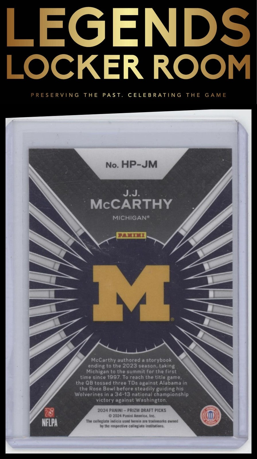 2024 Panini Prizm Draft Picks #HP-JJM J.J. McCarthy Hype
