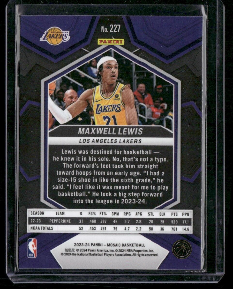 2023-24 Panini Mosaic #227 Maxwell Lewis