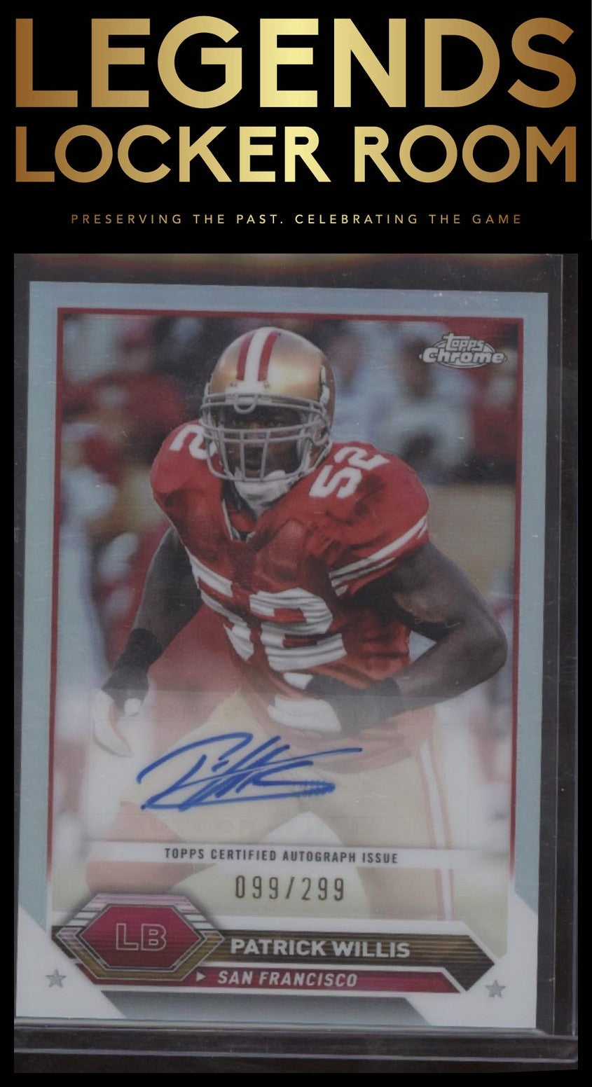 2023 Topps Composite Patrick Willis Topps Chrome Autographs Refractors #/299