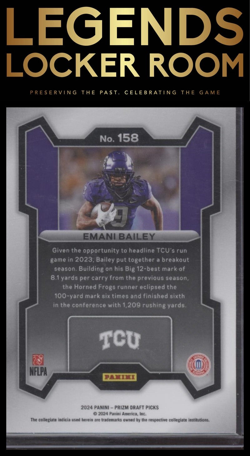 2024 Panini Prizm Draft Picks #158 Emani Bailey