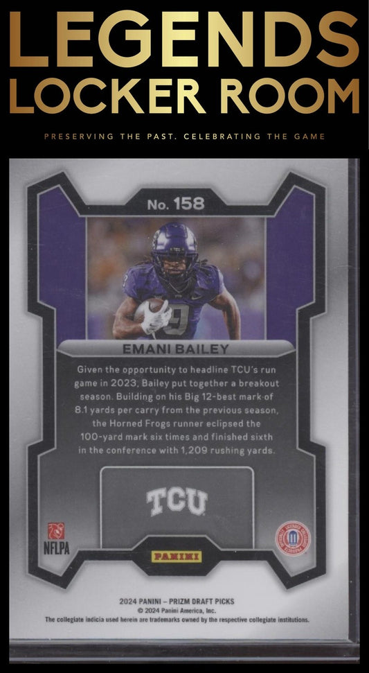 2024 Panini Prizm Draft Picks #158 Emani Bailey